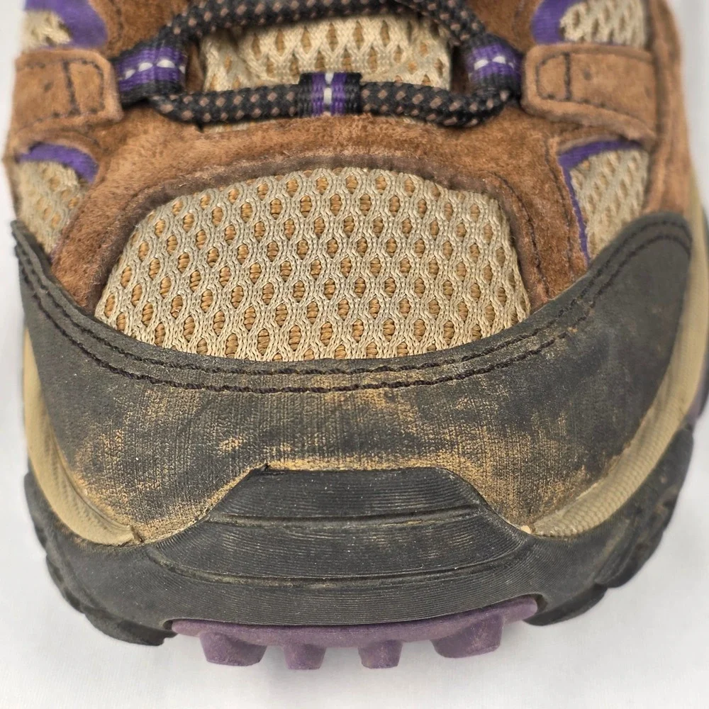 Merrell Womens Hiking Boots Waterproof Bracken Purple Size 8.5‎ Vibram Sole
